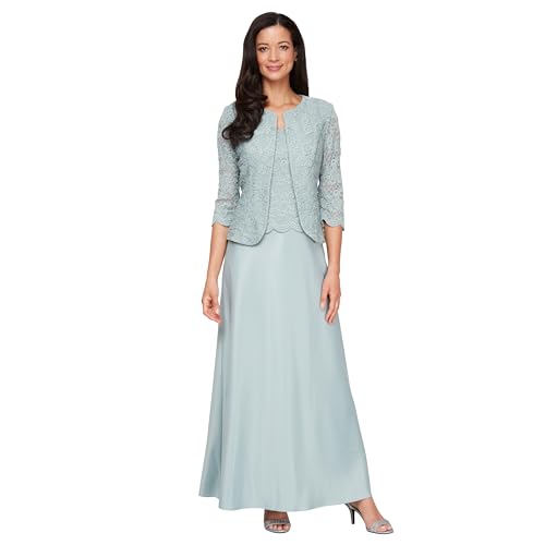 Image of Alex Evenings Womens Two Piece Mother of The Bride Dress with Lace Jacket
