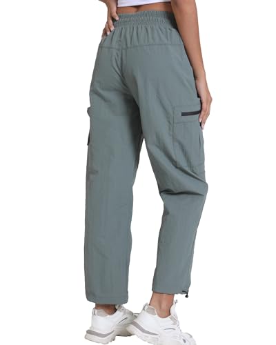 Image of Women's Joggers with Pockets, Hiking Cargo Water Resistant Lightweight Pants for Women Workout Athletic Travel Camping