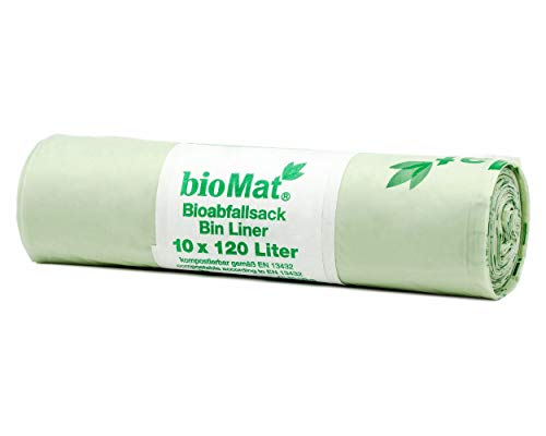 Preisvergleich Produktbild BIOMAT kompostierbare Bioabfallbeutel 120L 88x123cm, 40 Stück
