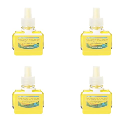 Yankee Candle Sicilian Lemon Electric Home Fragrance Scent Plug Refill (Pack of 4)