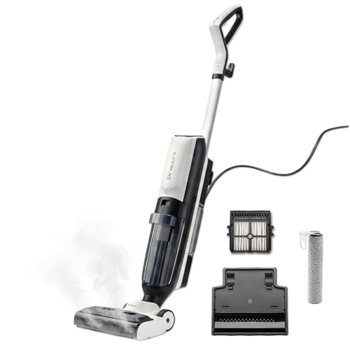 BRAWNIX Wet Dry Vacuum and Mop for Hard Floors | Digital Display | Great for Sticky Messes, Pet Hair, Picks Up Debris & Deep Scrubs | Self Cleaning | Vacuum Cleaner for Hard Floors and Area Rugs