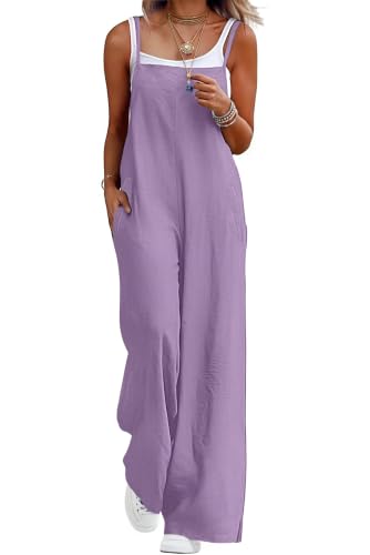 Lepunuo Plus Size Jumpsuits for Curvy Womens Overalls Linen