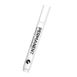 Marqueurs Blancs Permanents EUZUXU - Écriture Fine 2 mm pour Toutes Surfaces (Occasion Comme Neuf)