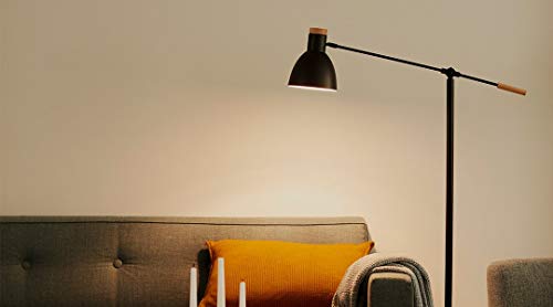 Amazon Basics LED E14 Small Edison Screw Candle Bulb, 6W (Equivalent to 40W), Clear, Warm White, Dimmable- Pack of 6