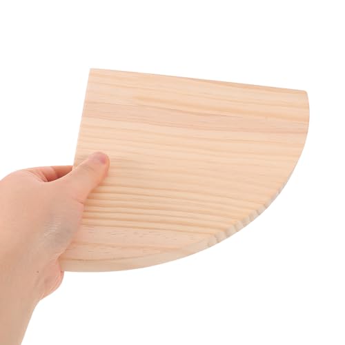 Estante de esquina de madera con diseño compacto en abanico para decoración 6