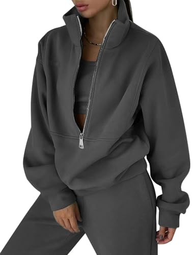Eisctnd Womens Fleece 2 Piece Sweatsuit Lounge Set Long Sleeve Sweatshirt Jogger Pants Tracksuit Sweatsuit 2025 Fall Sets