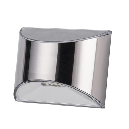 Homoyoyo Lámpara Solar de Pared Exterior de Acero Inoxidable Luz LED para Jardín y Patio Iluminación Solar para Entrada de Casa y