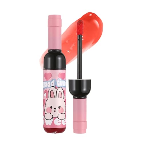 Kustimantu Rouge à lèvres pour femme - Brillant - Teinte bordeaux - Longue durée - Imperméable - Pour un look naturel