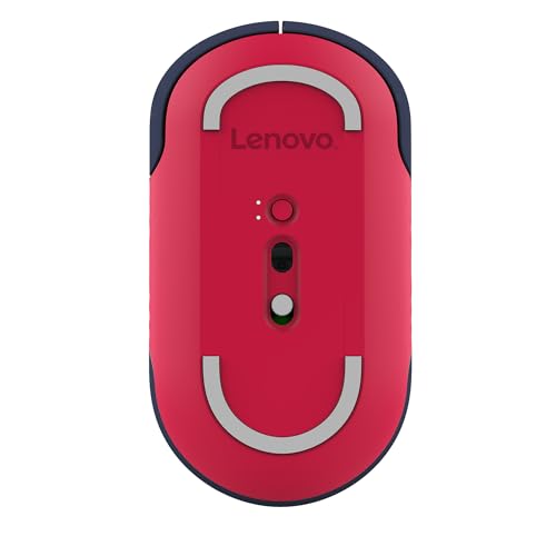 Image of Lenovo 350 Bluetooth Silent Mouse (Fan Edition), Wireless Ergonomic Ambidextrous Design, Bluetooth 5.3, Adjustable DPI up to 2400, 36 Month Battery Life, Recycled Materials, USA Flag