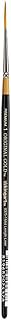 KINGART Premium Original Gold 9375-1 MID-Length Liner Series Artist Brush, Golden Taklon Synthetic Hair, Short Handle, for Acrylic, Watercolor, Oil and Gouache Painting, Size 1