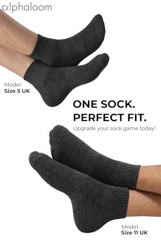 Image of Men's Cotton Rich Ankle Socks Unisex | Soft, Skin Friendly, Terry Cushioned & Breathable | Fits UK 5-11| Combo Packs