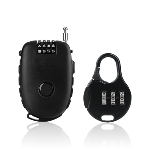 HDGSAFD 1 Pieza De Cerradura De Extensión Telescópica, 1 Pieza De Candado Redondo, Candado con Contraseña De Casillero, Mini Cerradura Antirrobo, Adecuada para Maletas, Bicicletas Y Gabinetes.