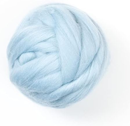 Kondoos Coloured Natural Wool roving, 8 OZ. Best Wool for Needle Felting, Wet Felting, handcrafts and Spinning. (Tobacco)