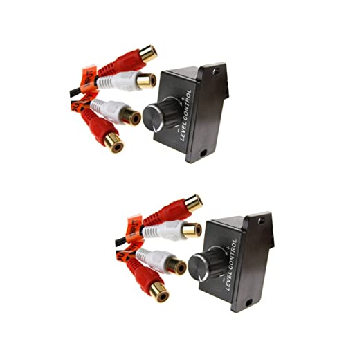 Favomoto 2Pcs Speaker Amp Component Cable Rc Cable Remote Level Control Car Level Controller Car Amplifier Equalizers Female Bass Control Line Remote Level Control For Car Knob #TOP7