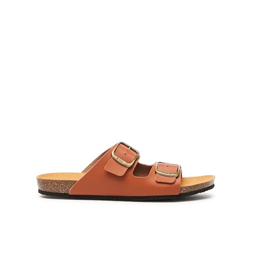 Sandali uomo Scholl Didier en cuir cognac taille 39 avec deux brides réglables