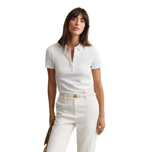 Polo Pique Slim Shield Gant Femme - T-shirt ajusté en maille piquée classique