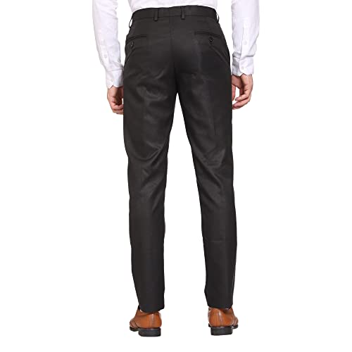 Image of MALENO Men's Diamond Textured Regular Fit Trouser | Soft and Breathable Fabric | Trousers for Office, Party