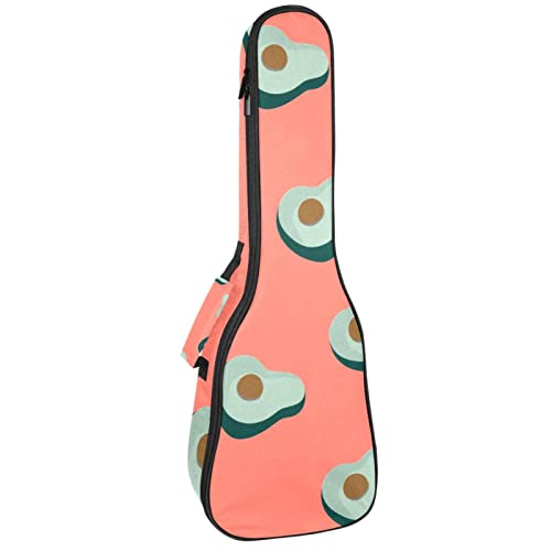 Housse ukulélé concert rembourrée 10 mm sac transport soprano rose