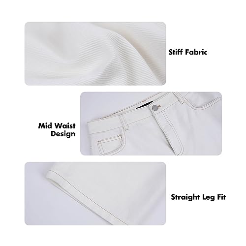 ASSUAL Womens Jeans, Ankle Straight Leg Relaxed Denim Pants, Casual Slim Mid-Rise Cropped Jeans with Pockets3