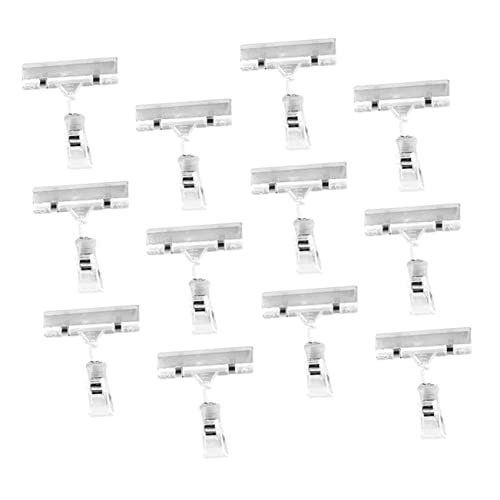 Double pince rotative SOLUSTRE clips porte-étiquettes à base incurvée transparente