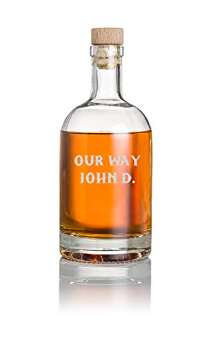 Personalized Whiskey Bourbon Glass Bottle - Custom Engraved