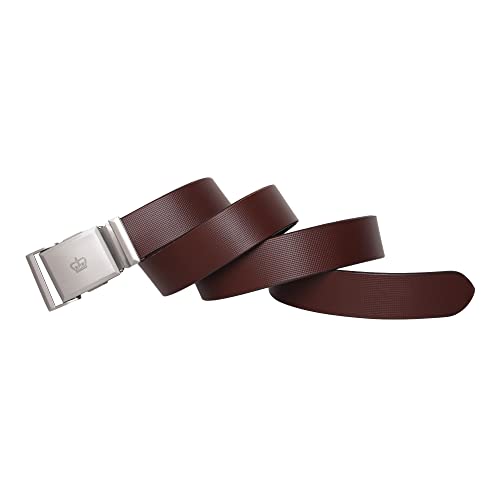 Image of USL Men's Leather Auto Lock Brown Belt For Men | Casual Mens Leather Belt