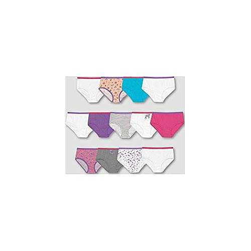 Hanes Girls 13-Pack Tagless Assorted Prints & Solids Briefs Panties (14)