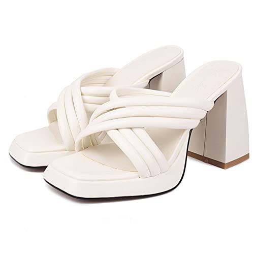 Chaussons sandales plateforme Bviennic pour femmes à talons chunky