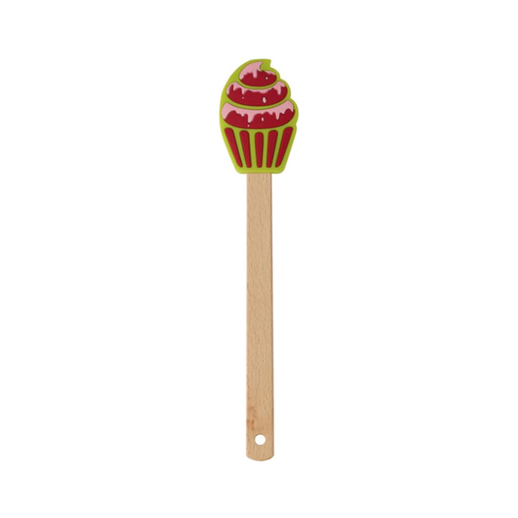 Buxuaaaa Cake Spatula Anti-Scalding Wooden Handle Snowmen Pan Spatula Christmas Kids Gift Cute Santa Tree Shape Baking Gift Pan Scraper With Handle
