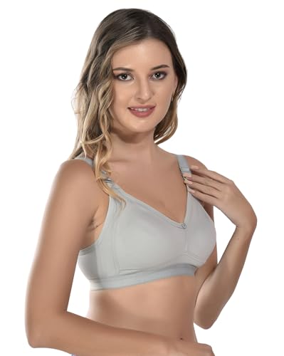 Image of Viral Girl Women's Wire-Free Cotton Hosiery Bra | Non-Padded, Full Coverage, Adjustable Straps | Soft Comfortable Innerwear with Hook & Eye Closure for Everyday Use