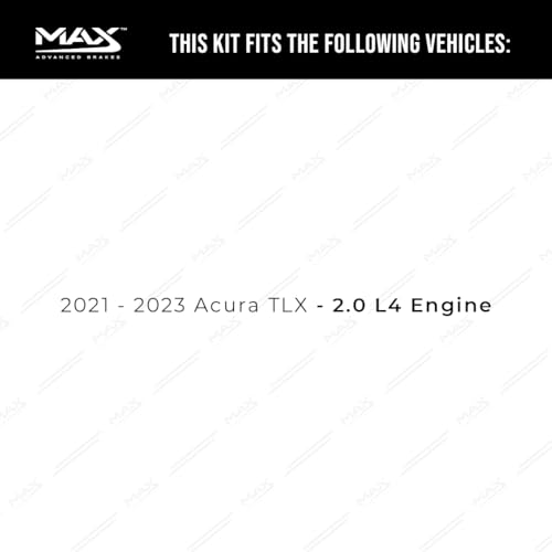 Image of MAX Advanced Brakes - Brake Kit For 2021-2023 Acura TLX (w / 2.0 L4 Engine)| Carbon Ceramic Brake and Rotor Kit Front and Rear| Daily Driving OE Replacement Brake Rotors