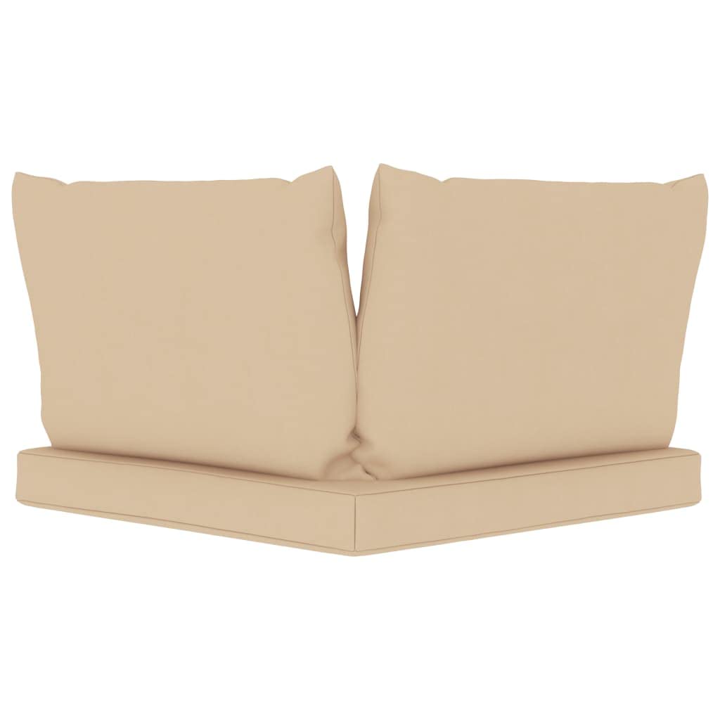 vidaXL Cuscini per Pallet 3 pz Beige in Tessuto Oxford