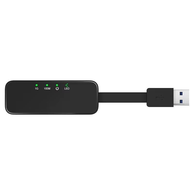 WeFly Gigabit Network Adapter 10/100/1000Mbps 40 Pin USB3.0 to RJ45 Gigabit Ethernet Adapter Mini Gigabit Network Card USB 3.0 Wired Network Adapter Driver-Free Ethernet Connector - Black-picture-20