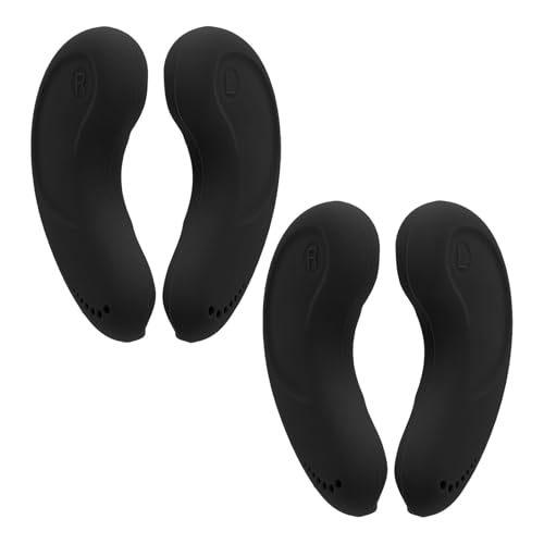 Hemobllo Juego de 2 Pares de Auditivos de Silicona Negros para Teñir y Secar el Cabello Resistentes al Calor Reutilizables y Ajustables Accesorios para Peluquería y Protección Procesos
