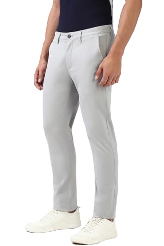 Image of Peter England Men's Slim Fit Mid Rise Super Premium Wrinkle Free Casual Trouser Chinos