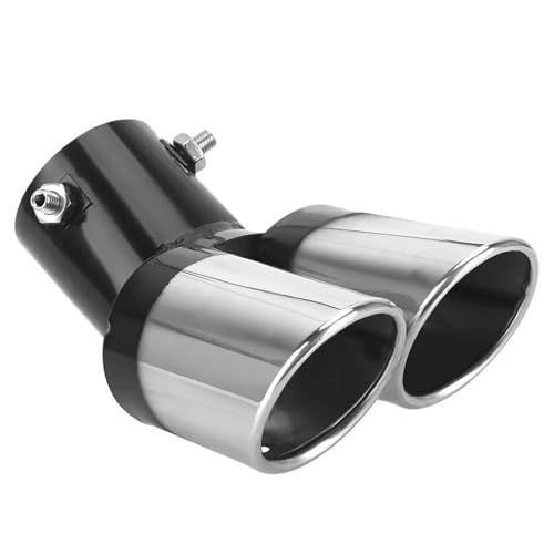 Silenciador acero doble para tubo de escape cromado universal decoración coche