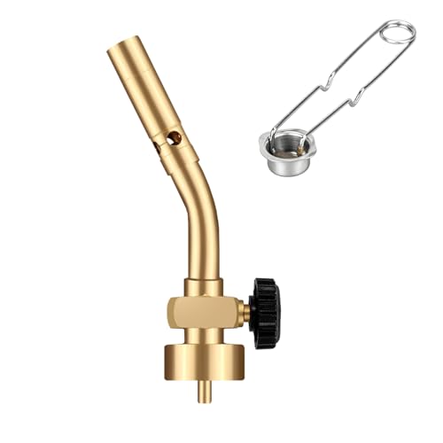 Image of Propane Torch Head with Flint Striker, Solid Brass Brazing Torch