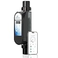 Rinoson Smart Saltwater Pool Chlorinator System with Five Year Warranty-App Remote Control & Titanium Plate Self-Cleaning WiFi Salt Chlorine Generator for Pools up to 22,000 Gallons