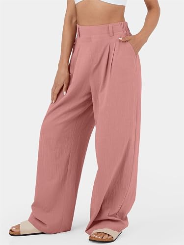 Women Pants High Waist Wide Leg Pants Lightweight Cozy Sweatpants 2025 Summer Fashion Dressy Trousers2