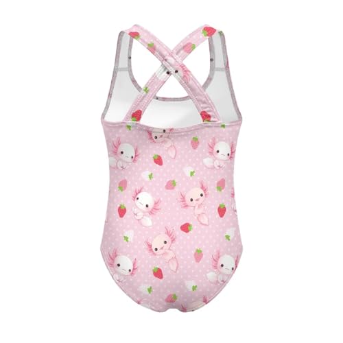 Image of Xpyiqun Swimsuit for Girls One Piece Bathing Suits Size 5-14 Sleeveless Swimwear Cross Shoulder Strap Swimming Wear
