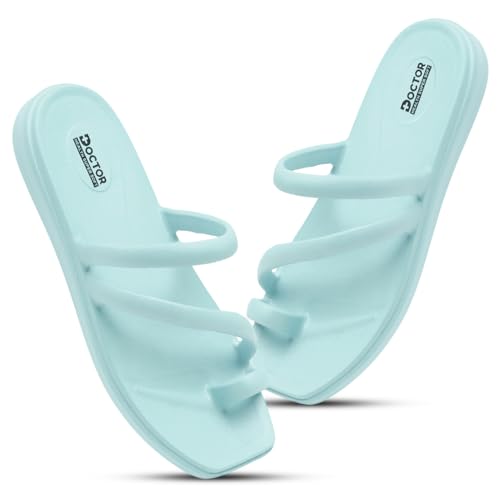 Image of DOCTOR HEALTH SUPER SOFT Premium Women's Trendy Triple Strap EVA Slippers | Soft, Open-Toe, Lightweight Daily Comfort Slides, Open-Toe Slippers for Home & Outdoor