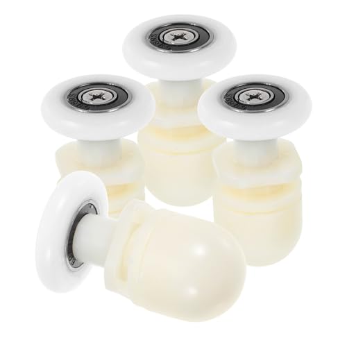 LEDMOMO 4個 シャワードアローラー 引き戸滑車 浴室用ガラススライドドア用 取り付け簡単な耐荷重ホイール 固定偏心設計 モダンでスリッシ