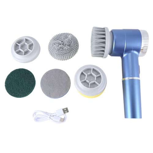 Rtauhife Cepillo Eléctrico para Ollas, Cepillo de Limpieza Recargable para Lavavajillas, Cepillo Portátil Inalámbrico de Mano, Cepillo para Lavar Ollas de Cocina