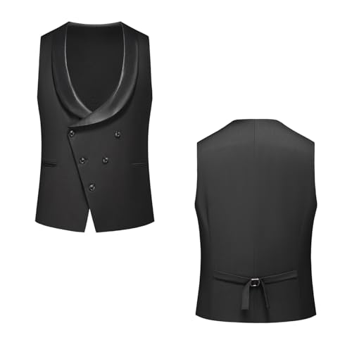 UNINUKOO Mens Tuxedo Suit Set 3 Piece Slim Fit One Button Formal Wedding Party Prom Suits for Men2