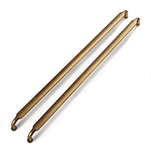 Goo-Ki 6 Pack 12-3/5 Inch (320mm) Hole Center Cabinet Pulls Antique Brass Zinc Alloy Kitchen Drawer Pulls Drawer Handles 13.05 Inch Length 2202-GT-320