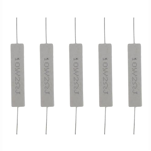 MERICDA 5 Pcs 10W 2R 2 Ohm Cement Resistor, 5% 700V Wirewound Ceramic