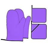 Photo Gallery tyumh tessuto isolante in tinta unita viola chiaro da cucina, quattro pezzi, spesso resistente al calore, adatto per cucinare grigliare Photo Gallery tyumh tessuto isolante in tinta unita viola chiaro da cucina, quattro pezzi, spesso resistente al calore, adatto per cucinare grigliare