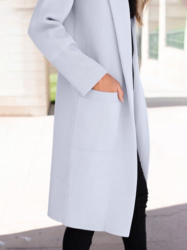 Image of ANRABESS Womens Cardigan Sweater 2026 Fall Outfits Knitted Lapel Long Coats Coatigans
