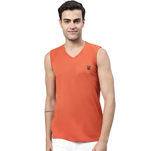 Image of Mack Jonney Regular Fit Cotton Solid Gym Vest for Men (Pack of 3)-V SL YLW RST L.GRN 03-P