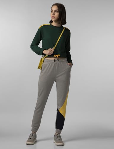 Image of FYLTR Women's Terry Crop Top - Full Sleeve | Elasticated Waist & Cuff | Boxy Fit | Stripe Detailing | Tops for Women Western | Women t Shirt